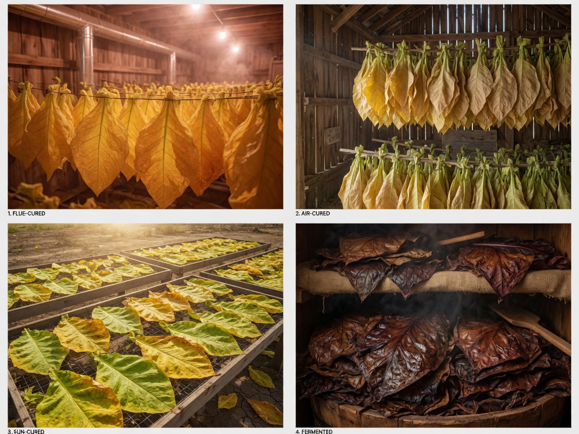 Comparaison de quatre méthodes de transformation du tabac : Flue-cured, Air-cured, Sun-cured et Fermenté